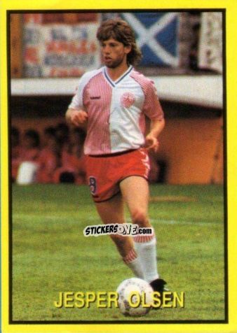 Cromo Jasper Olsen - Les Grands Joueurs d'Europe 1988 n. 2 - Vallardi