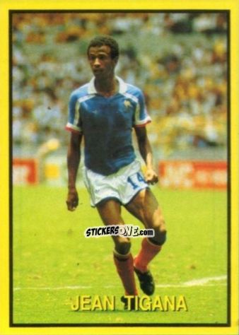 Sticker Jean Tigana - Les Grands Joueurs d'Europe 1988 n. 13 - Vallardi