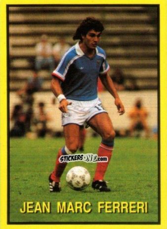 Sticker Jean-Marc Ferreri - Les Grands Joueurs d'Europe 1988 n. 18 - Vallardi
