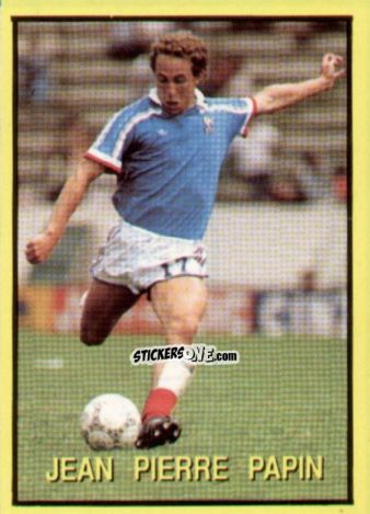 Figurina Jean-Pierre Papin - Les Grands Joueurs d'Europe 1988 n. 11 - Vallardi