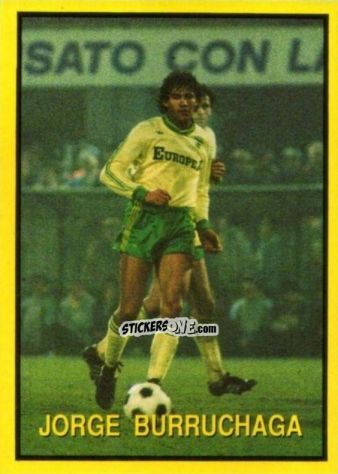 Cromo Jorge Burruchaga - Les Grands Joueurs d'Europe 1988 n. 24 - Vallardi
