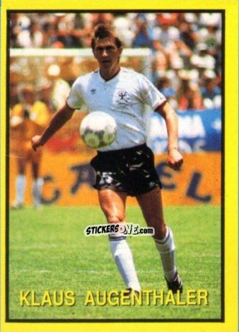 Sticker Klaus Augenthaler - Les Grands Joueurs d'Europe 1988 n. 37 - Vallardi