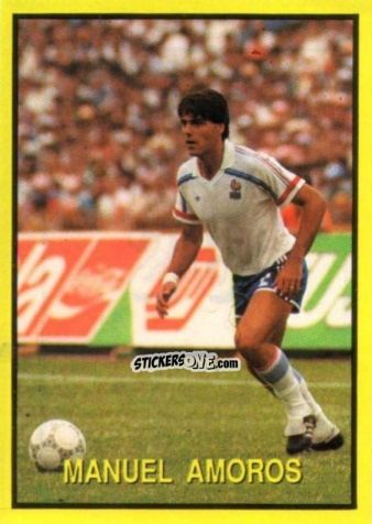 Sticker Manuel Amoros - Les Grands Joueurs d'Europe 1988 n. 26 - Vallardi
