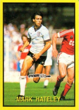 Sticker Mark Hateley - Les Grands Joueurs d'Europe 1988 n. 28 - Vallardi
