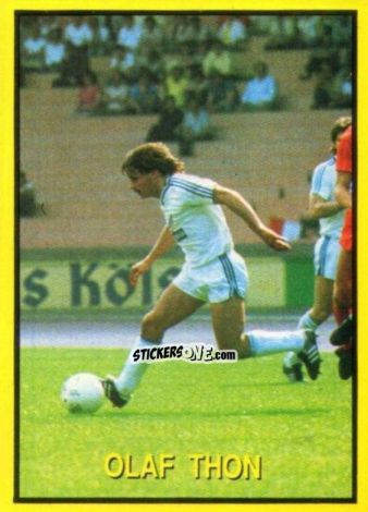 Figurina Olaf Thon - Les Grands Joueurs d'Europe 1988 n. 43 - Vallardi