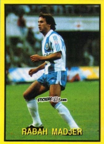 Cromo Rabah Madjer - Les Grands Joueurs d'Europe 1988 n. 31 - Vallardi