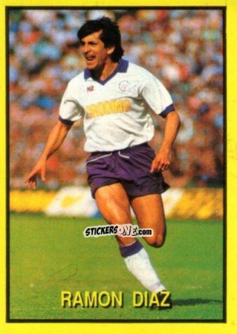 Sticker Ramon Diaz - Les Grands Joueurs d'Europe 1988 n. 95 - Vallardi