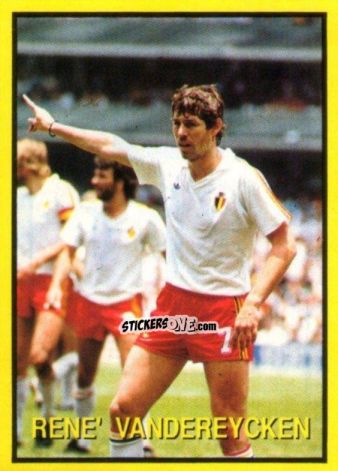 Sticker René Vandereycken - Les Grands Joueurs d'Europe 1988 n. 102 - Vallardi