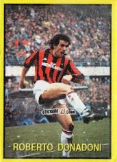 Sticker Roberto Donadoni - Les Grands Joueurs d'Europe 1988 n. 91 - Vallardi