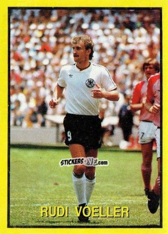 Sticker Rudi Voeller - Les Grands Joueurs d'Europe 1988 n. 84 - Vallardi