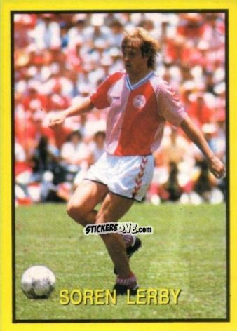 Sticker Soren Lerby - Les Grands Joueurs d'Europe 1988 n. 5 - Vallardi