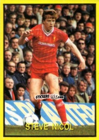 Sticker Steve Nicol - Les Grands Joueurs d'Europe 1988 n. 50 - Vallardi