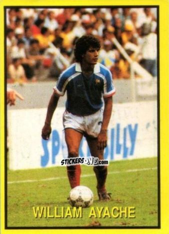 Sticker William Ayache - Les Grands Joueurs d'Europe 1988 n. 25 - Vallardi