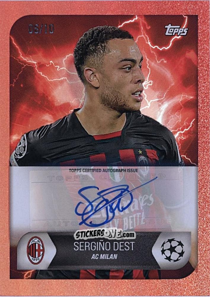 Figurina Sergino Dest - On-Demand UEFA Summer Signings 2022-2023 n. A4-r - Topps