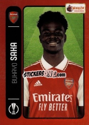 Sticker Bukayo Saka - Heritage 98 UCC Season 2022-2023 n. 75 - Topps Merlin