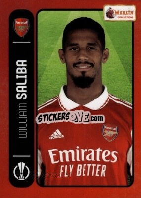 Sticker William Saliba - Heritage 98 UCC Season 2022-2023 n. 77 - Topps Merlin