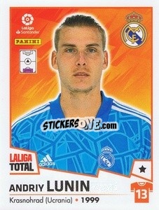 Figurina Lunin - LaLiga Total 2022-2023 - Panini