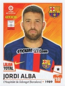 Sticker Jordi Alba - LaLiga Total 2022-2023 n. 78 - Panini