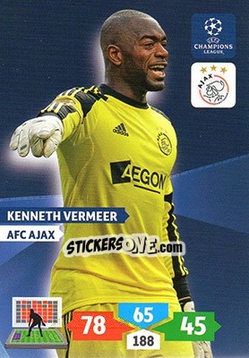 Cromo Kenneth Vermeer - UEFA Champions League 2013-2014. Adrenalyn XL - Panini