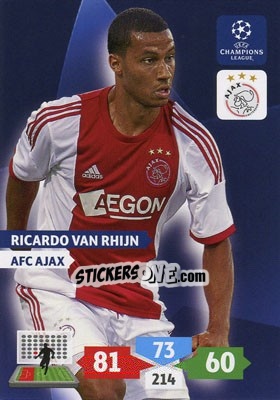 Sticker Ricardo van Rhijn - UEFA Champions League 2013-2014. Adrenalyn XL n. 29 - Panini