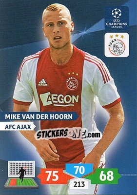 Sticker Mike van der Hoorn - UEFA Champions League 2013-2014. Adrenalyn XL n. 30 - Panini