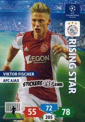 Sticker Viktor Fischer - UEFA Champions League 2013-2014. Adrenalyn XL n. 36 - Panini
