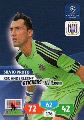 Sticker Silvio Proto - UEFA Champions League 2013-2014. Adrenalyn XL n. 37 - Panini