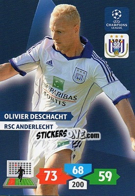 Sticker Olivier Deschacht - UEFA Champions League 2013-2014. Adrenalyn XL n. 38 - Panini