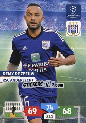 Sticker Demy de Zeeuw - UEFA Champions League 2013-2014. Adrenalyn XL n. 44 - Panini