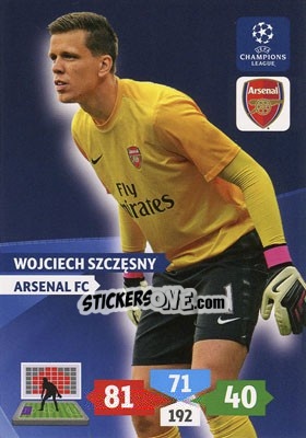 Sticker Wojciech Szczęsny - UEFA Champions League 2013-2014. Adrenalyn XL n. 46 - Panini