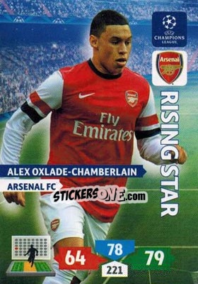 Sticker Alex Oxlade-Chamberlain - UEFA Champions League 2013-2014. Adrenalyn XL n. 52 - Panini