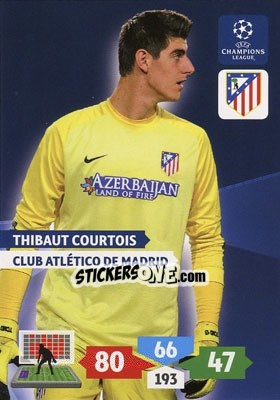 Sticker Thibaut Courtois - UEFA Champions League 2013-2014. Adrenalyn XL n. 55 - Panini