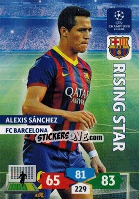 Cromo Alexis Sánchez - UEFA Champions League 2013-2014. Adrenalyn XL - Panini