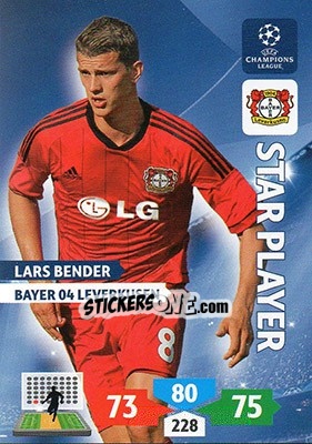 Sticker Lars Bender - UEFA Champions League 2013-2014. Adrenalyn XL n. 78 - Panini
