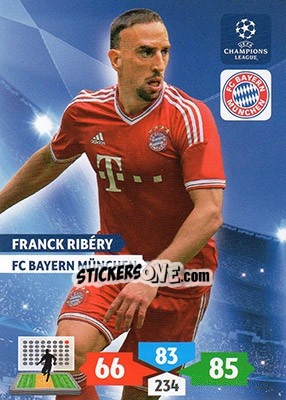 Sticker Franck Ribéry - UEFA Champions League 2013-2014. Adrenalyn XL - Panini
