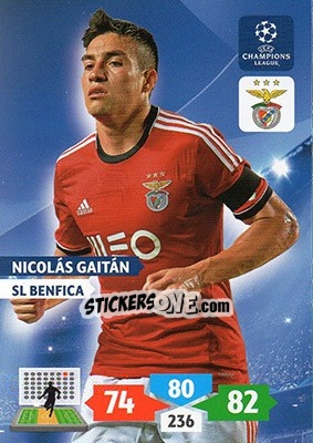 Sticker Nicolás Gaitán - UEFA Champions League 2013-2014. Adrenalyn XL n. 96 - Panini