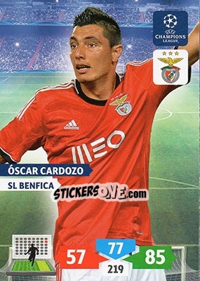 Cromo Óscar Cardozo - UEFA Champions League 2013-2014. Adrenalyn XL n. 98 - Panini