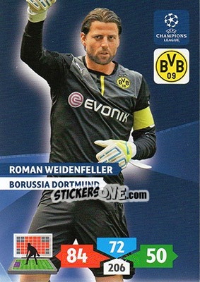 Figurina Roman Weidenfeller - UEFA Champions League 2013-2014. Adrenalyn XL - Panini