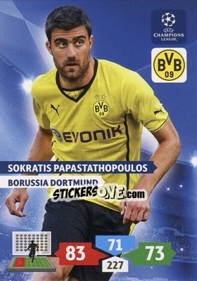 Sticker Sokratis Papastathopoulos - UEFA Champions League 2013-2014. Adrenalyn XL n. 103 - Panini