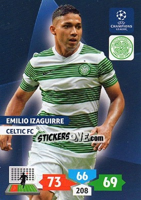 Figurina Emilio Izaguirre - UEFA Champions League 2013-2014. Adrenalyn XL - Panini