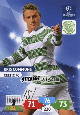 Sticker Kris Commons - UEFA Champions League 2013-2014. Adrenalyn XL - Panini