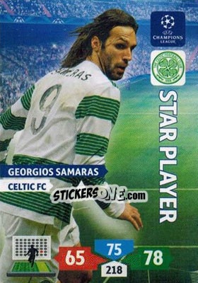 Sticker Georgios Samaras - UEFA Champions League 2013-2014. Adrenalyn XL n. 115 - Panini