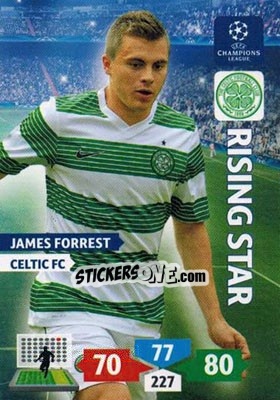 Sticker James Forrest - UEFA Champions League 2013-2014. Adrenalyn XL n. 117 - Panini