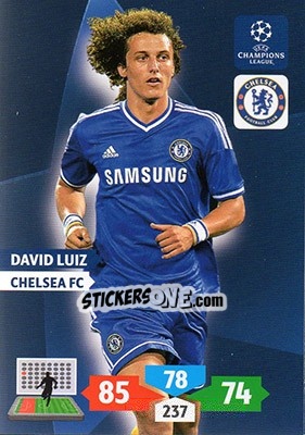 Sticker David Luiz - UEFA Champions League 2013-2014. Adrenalyn XL - Panini