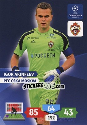 Sticker Igor Akinfeev - UEFA Champions League 2013-2014. Adrenalyn XL - Panini