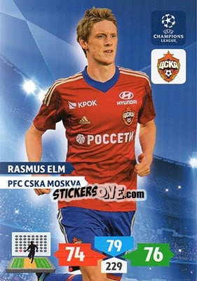 Sticker Rasmus Elm - UEFA Champions League 2013-2014. Adrenalyn XL n. 130 - Panini