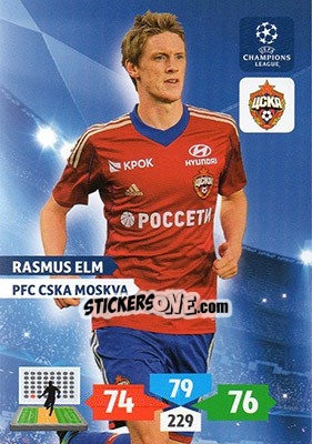 Figurina Rasmus Elm - UEFA Champions League 2013-2014. Adrenalyn XL - Panini