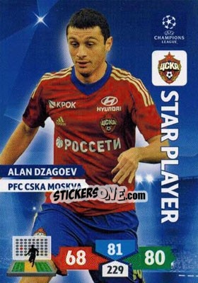 Sticker Alan Dzagoev - UEFA Champions League 2013-2014. Adrenalyn XL - Panini