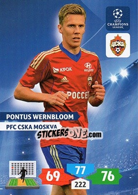 Figurina Pontus Wernbloom - UEFA Champions League 2013-2014. Adrenalyn XL - Panini