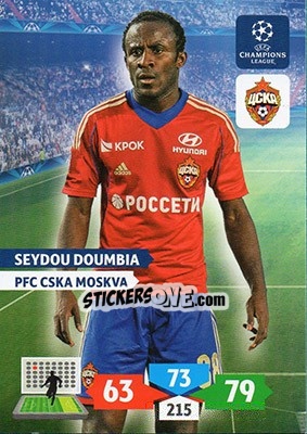Sticker Seydou Doumbia - UEFA Champions League 2013-2014. Adrenalyn XL n. 133 - Panini